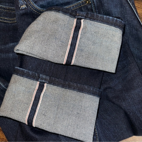 Abercrombie & Fitch Jeans Mens 30x30 Blue Performance Selvedge Straight Stretch - Picture 4 of 14